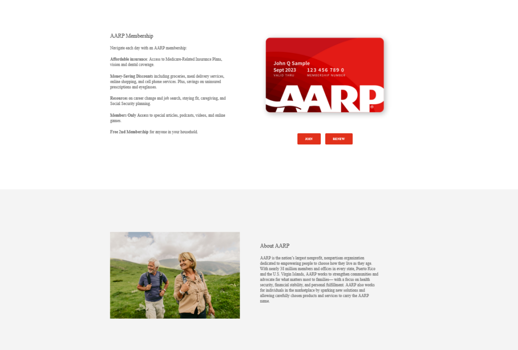 AARP converge website screenshot
